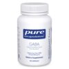 Frasco de GABA Pure Encapsulations con etiqueta