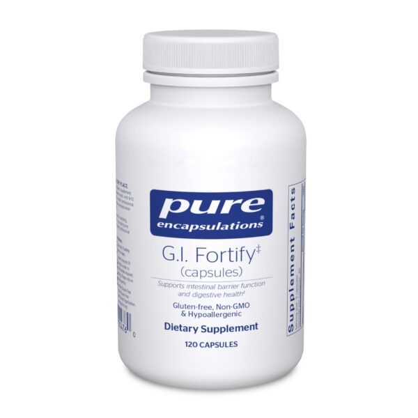Pure Encapsulations G.I. Fortify suplemento digestivo botella frontal