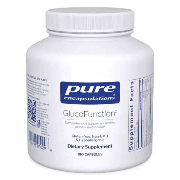 Version 1.0.0 Pure Encapsulations GlucoFunction envase cápsulas