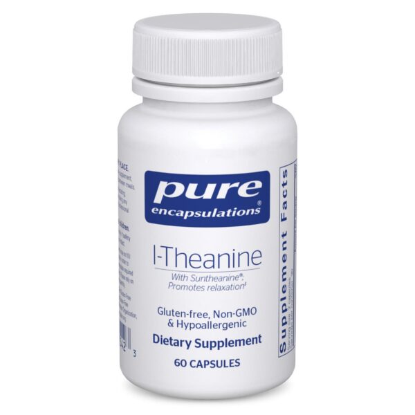 Pure Encapsulations L-Theanine etiqueta frontal