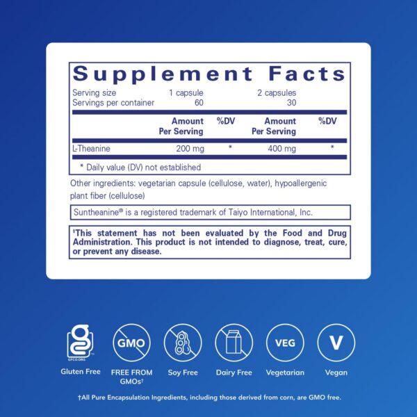Pure Encapsulations L-Theanine botella