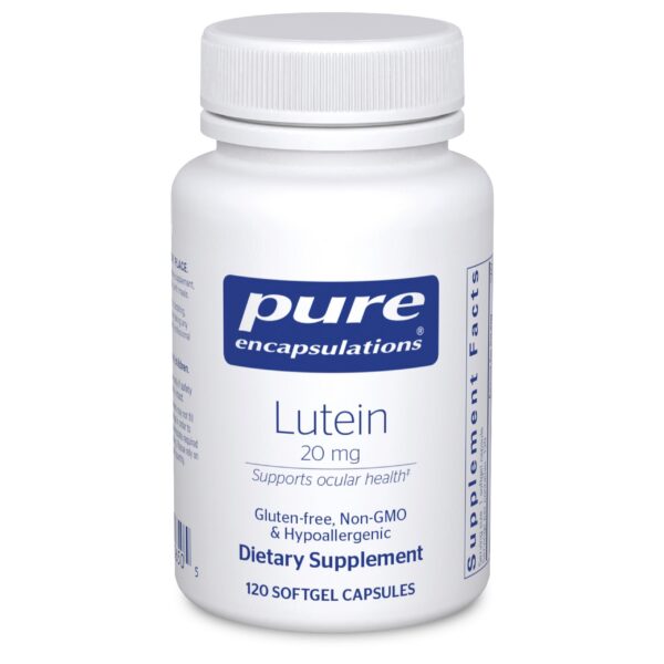 Pure Encapsulations Lutein etiqueta frontal