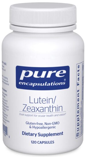 Frasco de Pure Encapsulations Lutein & Zeaxanthin