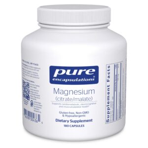 Version 1.0.0 Frente de Pure Encapsulations Magnesio Citrato Malato