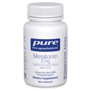 Version 1.0.0 Pure Encapsulations Melatonina 3 mg envase frontal
