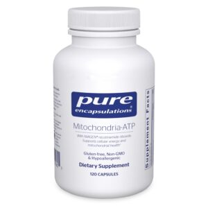 Frasco de Pure Encapsulations Mitochondria-ATP 120 cápsulas frontal