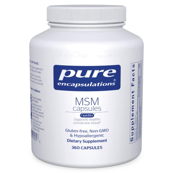 Frasco de Pure Encapsulations MSM cápsulas