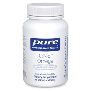 Version 1.0.0 Etiqueta frontal Pure Encapsulations O.N.E. Omega
