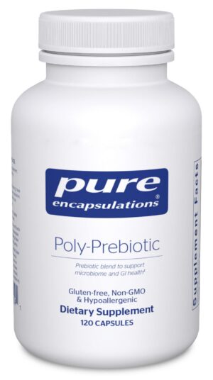 Pure Encapsulations Poly-Prebiotic 120 cápsulas salud intestinal microbioma