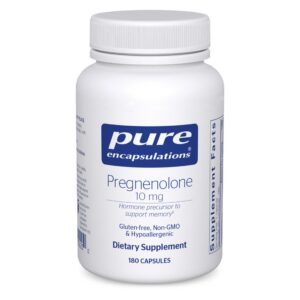 Frasco de Pure Encapsulations Pregnenolona 10 mg