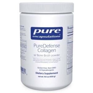 Frente del envase Pure Encapsulations PureDefense Collagen w/Bone Broth