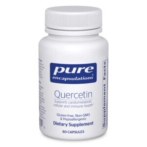 Etiqueta frontal de Pure Encapsulations Quercetin 500 mg