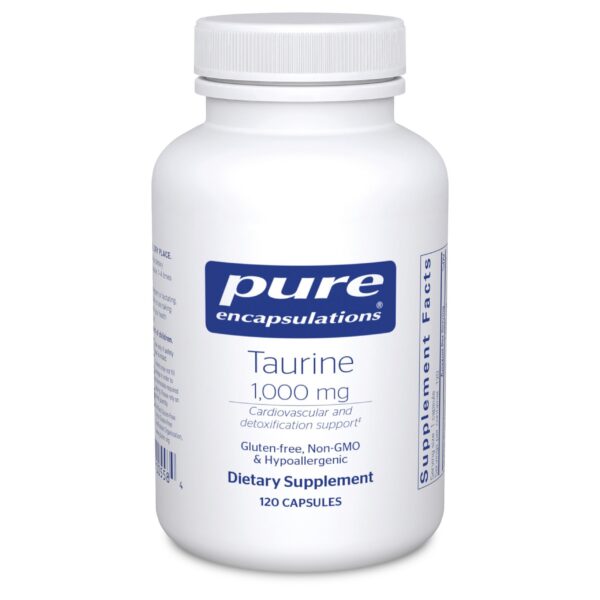 Pure Encapsulations Taurine 1000 mg frasco frontal