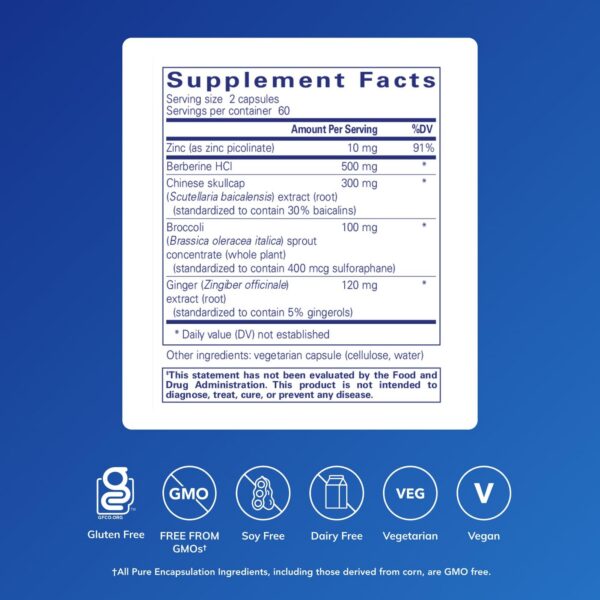 Etiqueta y frasco Pure Encapsulations Th1