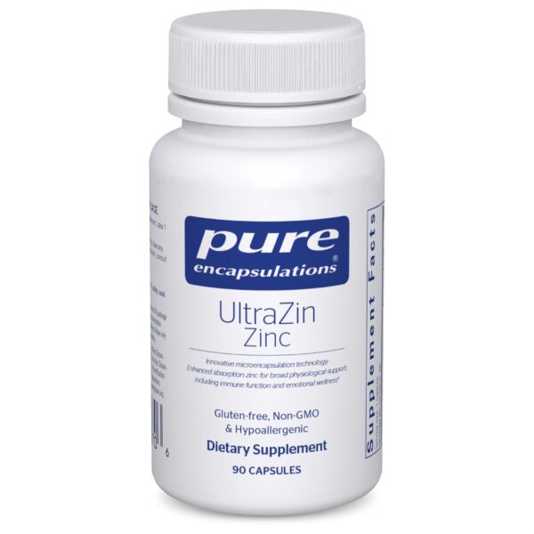 Frente del envase Pure Encapsulations UltraZin Zinc