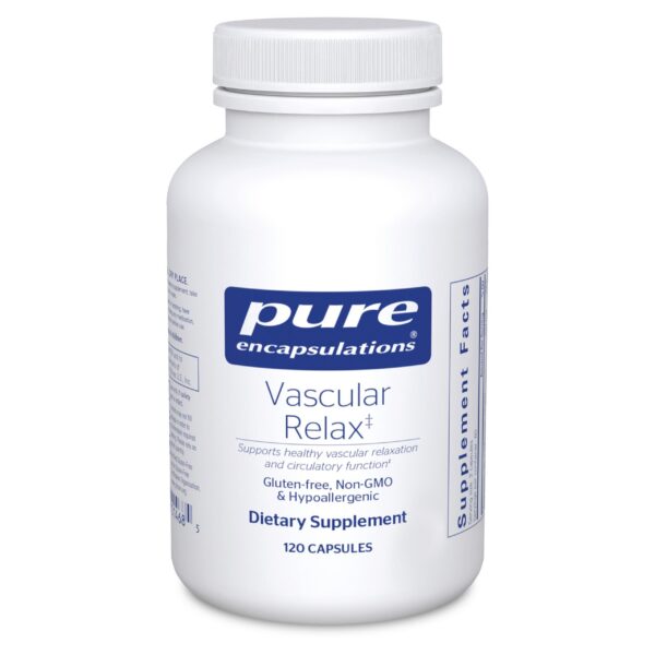 Frente de la botella Pure Encapsulations Vascular Relax