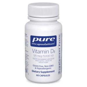 Pure Encapsulations Vitamina D3 5000 UI 60 cápsulas frasco