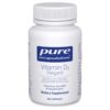 Version 1.0.0 Frasco frontal de Pure Encapsulations Vitamina D3 Vegana