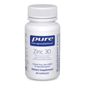 Frasco de Pure Encapsulations Zinc 30 mg