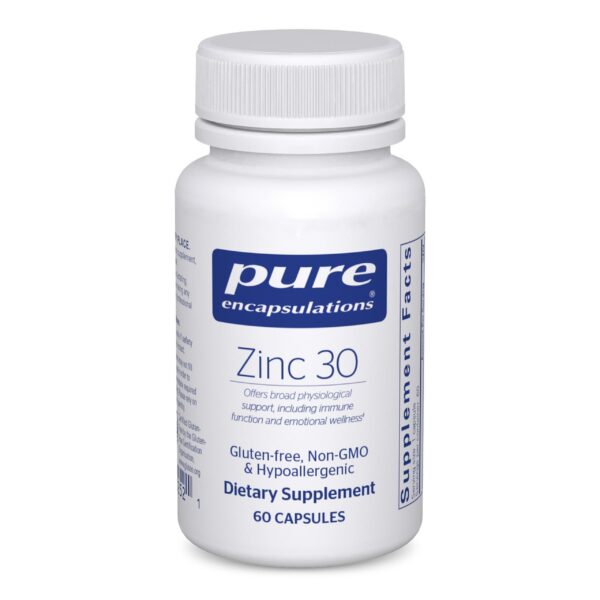 Version 1.0.0 Frasco de Pure Encapsulations Zinc 30 mg