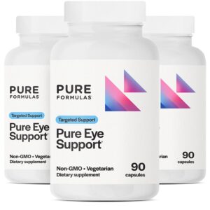 Version 1.0.0 Frasco de Pure Eye Support con etiqueta