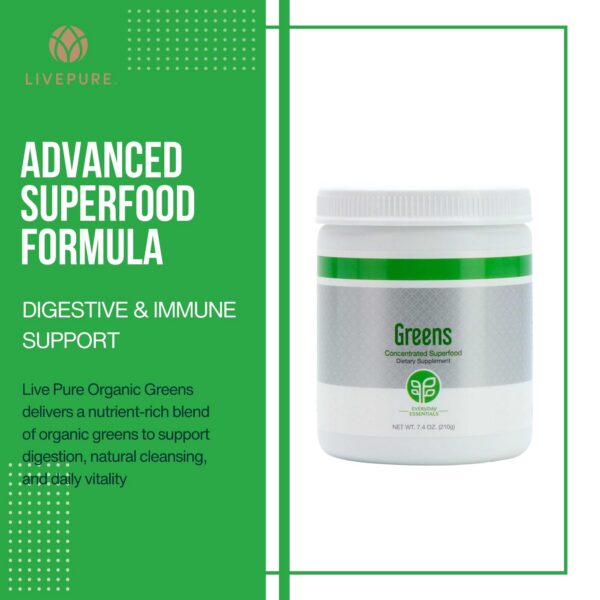 Frasco de Pure Greens polvo