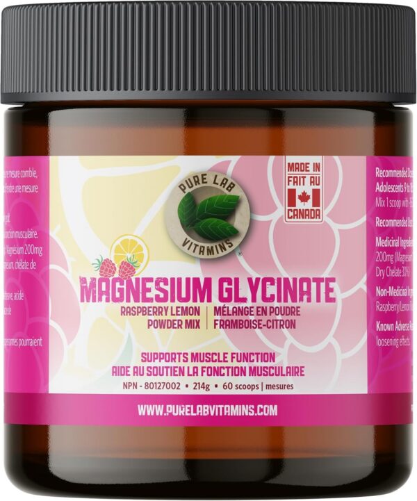 Frasco de Magnesio glicinato 214 g frasco