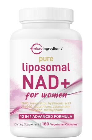 Frasco de Pure Liposomal NAD+ para mujeres
