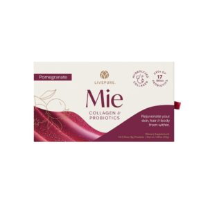 Version 1.0.0 Frente del envase PURE Mie Colágeno y Probióticos Granada