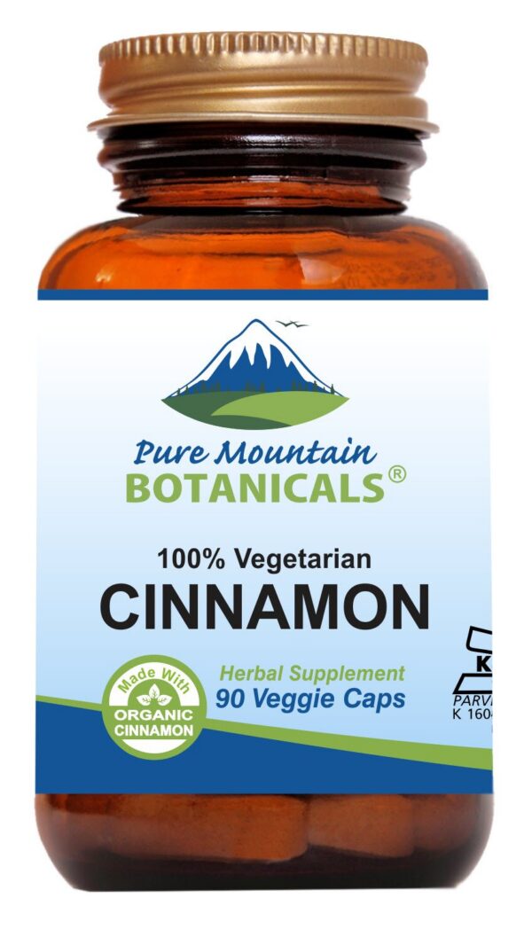 Version 1.0.0 Pure Mountain Botanicals cápsulas veganas de canela orgánica 1000mg