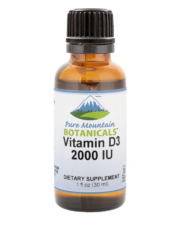 Pure Mountain Botanicals gotas vitamina d líquidas 1oz