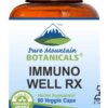 Pure Mountain Botanicals Immuno Well RX cápsulas frasco vista frontal