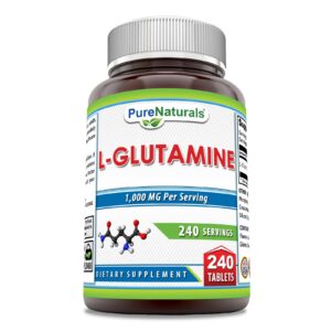 Frente del producto Pure Naturals L-Glutamina