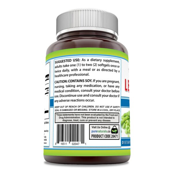 Version 1.0.0 Etiqueta del producto Pure Naturals Lecitina