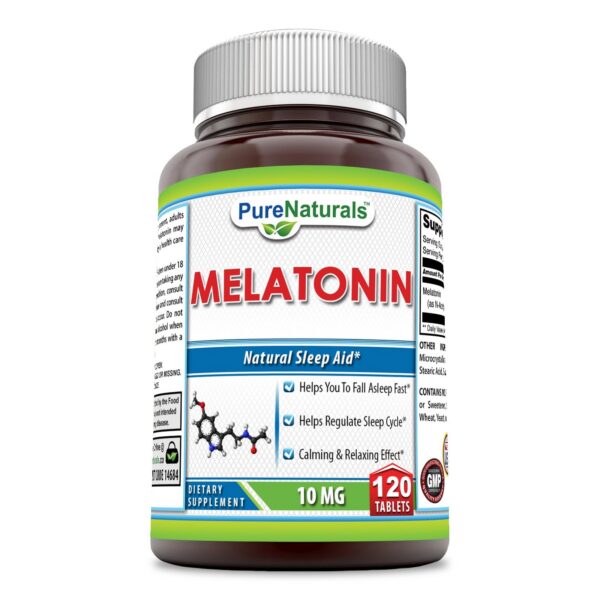 Version 1.0.0 Pure Naturals suplemento melatonina 10 mg 120 tabletas
