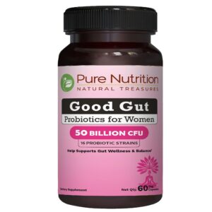 Pure Nutrition Good Gut probióticos mujeres 60 cápsulas