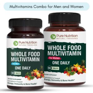 Etiqueta del multivitamínico de Pure Nutrition hombres y mujeres