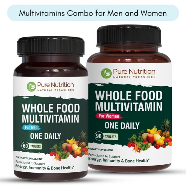 Etiqueta del multivitamínico de Pure Nutrition hombres y mujeres