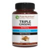 Pure Nutrition Triple Ginseng combinación cápsulas vegetales