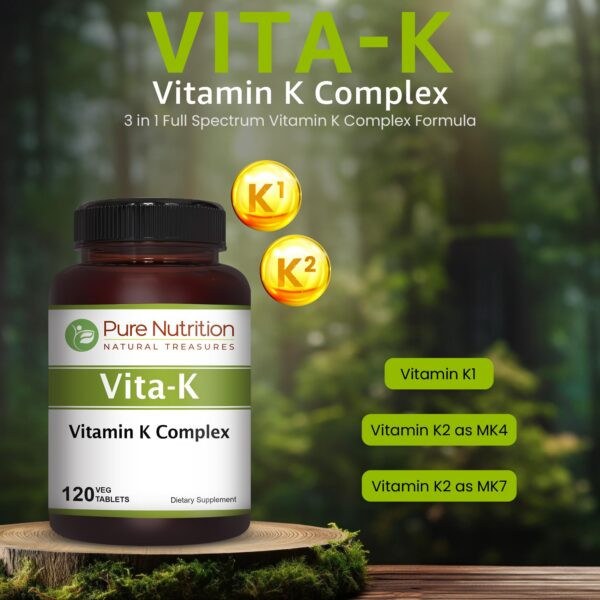Etiqueta frontal de Pure Nutrition Vitamin K Complex