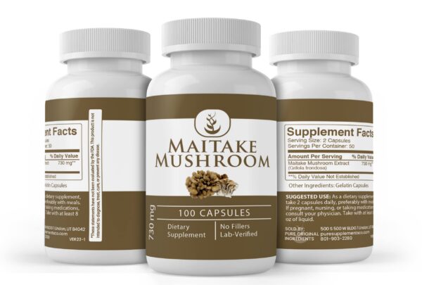 Pure Original Ingredients cápsulas extracto puro seta maitake 100