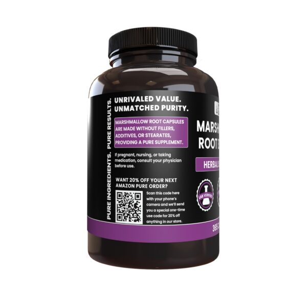 Version 1.0.0 Pure Original Ingredients cápsulas raíz de malvavisco vista posterior