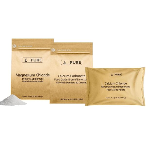 Frente del envase de Pure Original Ingredients mostrando los tres sales