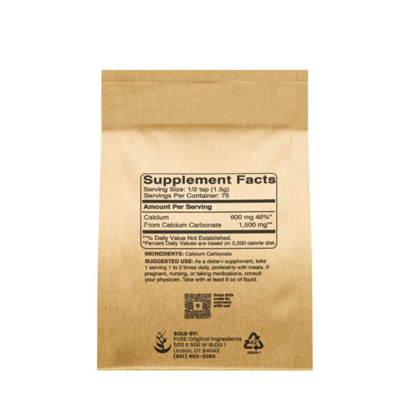 Vista lateral del envase