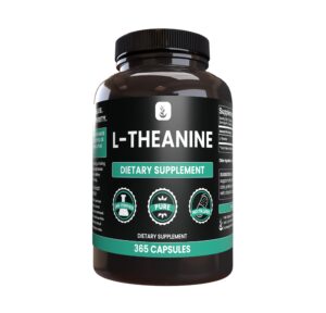 L-Theanine cápsulas 365 de PURE ORIGINAL INGREDIENTS en envase