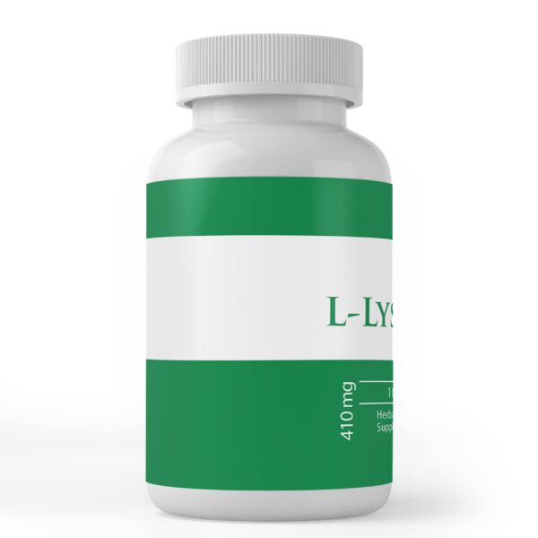 Etiqueta frontal de PURE ORIGINAL INGREDIENTS L-Lysine HCL