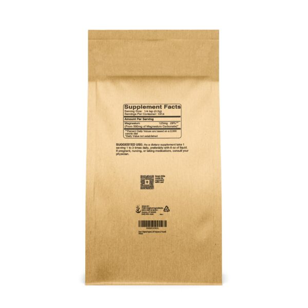 Pure Original Ingredients magnesio carbonato etiqueta lateral