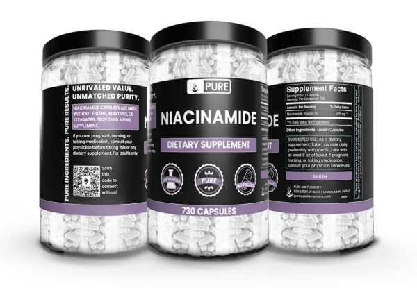 Frente del frasco de Niacinamide