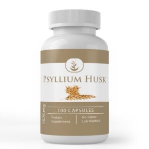 Cápsulas Pure Original Ingredients de cáscara de psyllium 100 unidades
