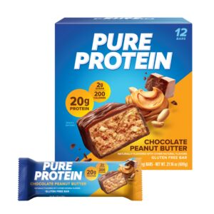 Version 1.0.0 Empaque frontal de Pure Protein Bars chocolate cacahuate